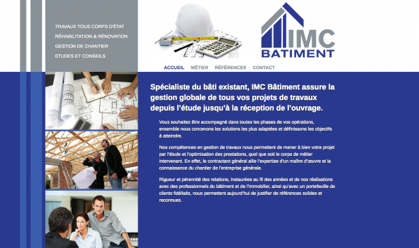 IMC Construction Paris – Site WordPress